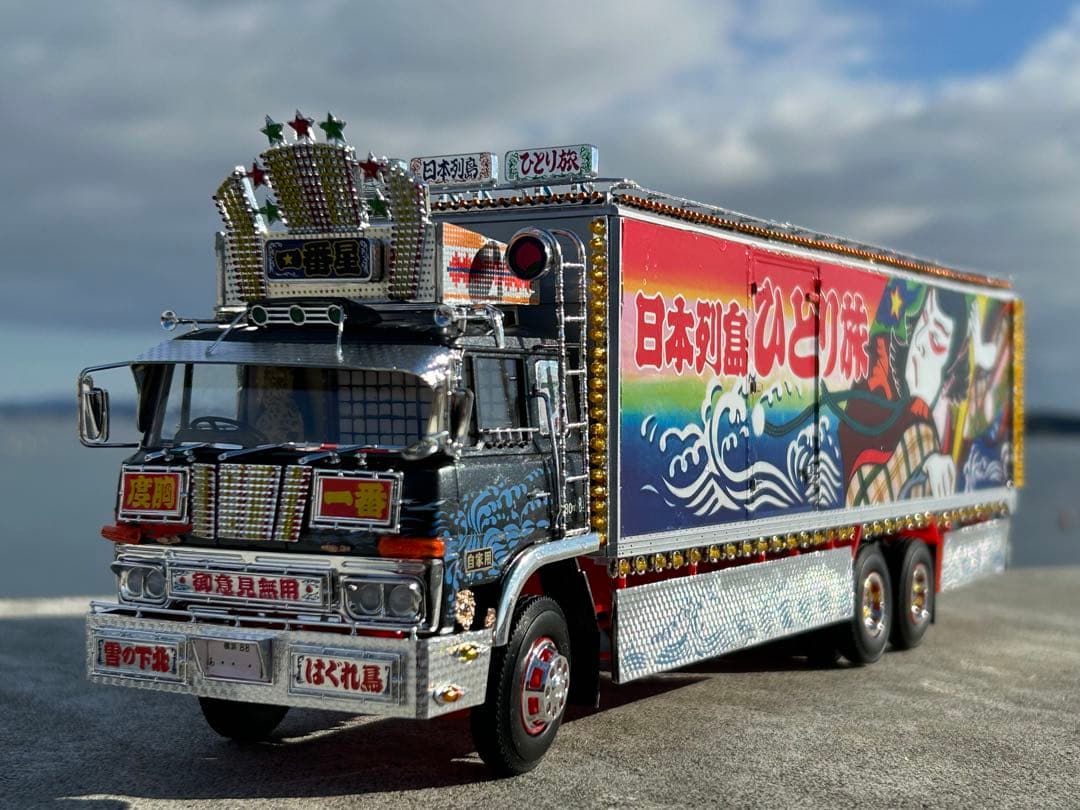 トラック野郎一番星北へ帰るアオシマ デコトラプラモデル