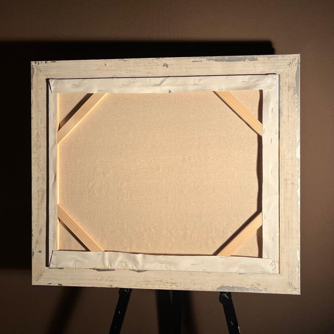 ★秀作★ 手書き油絵 ゴッホ ラ・クローの収穫 肉筆絵画 額付 油彩画