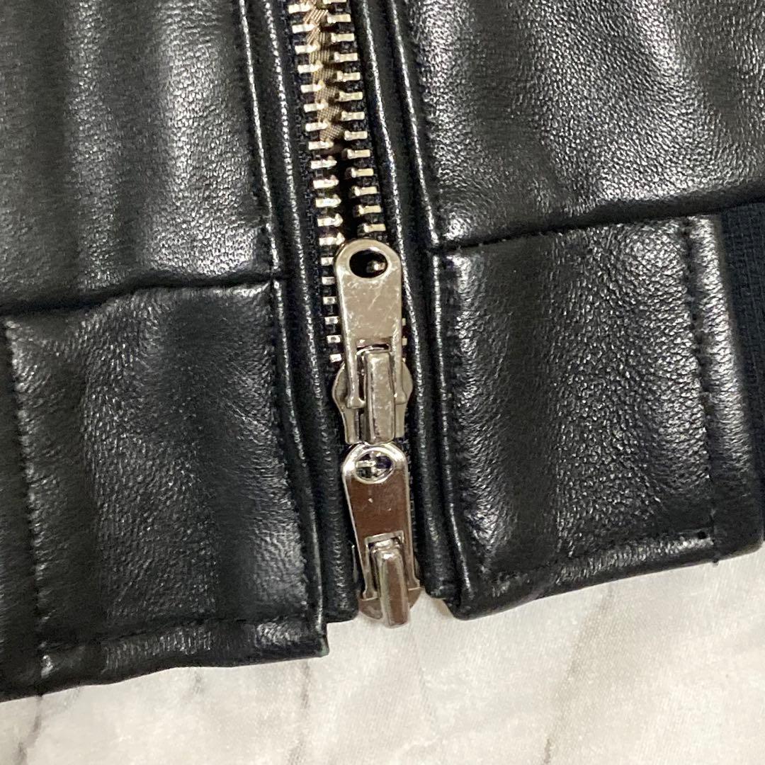 Edifice【高年式モデル】羊革 ラムレザー 黒 ブラック シングルライダース