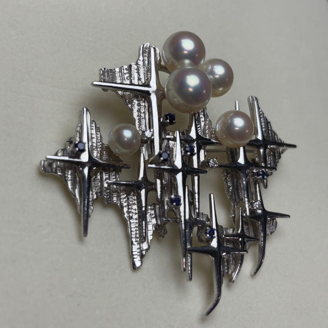 TASAKI アコヤ真珠 ブローチ 最大8.5mm WGK14