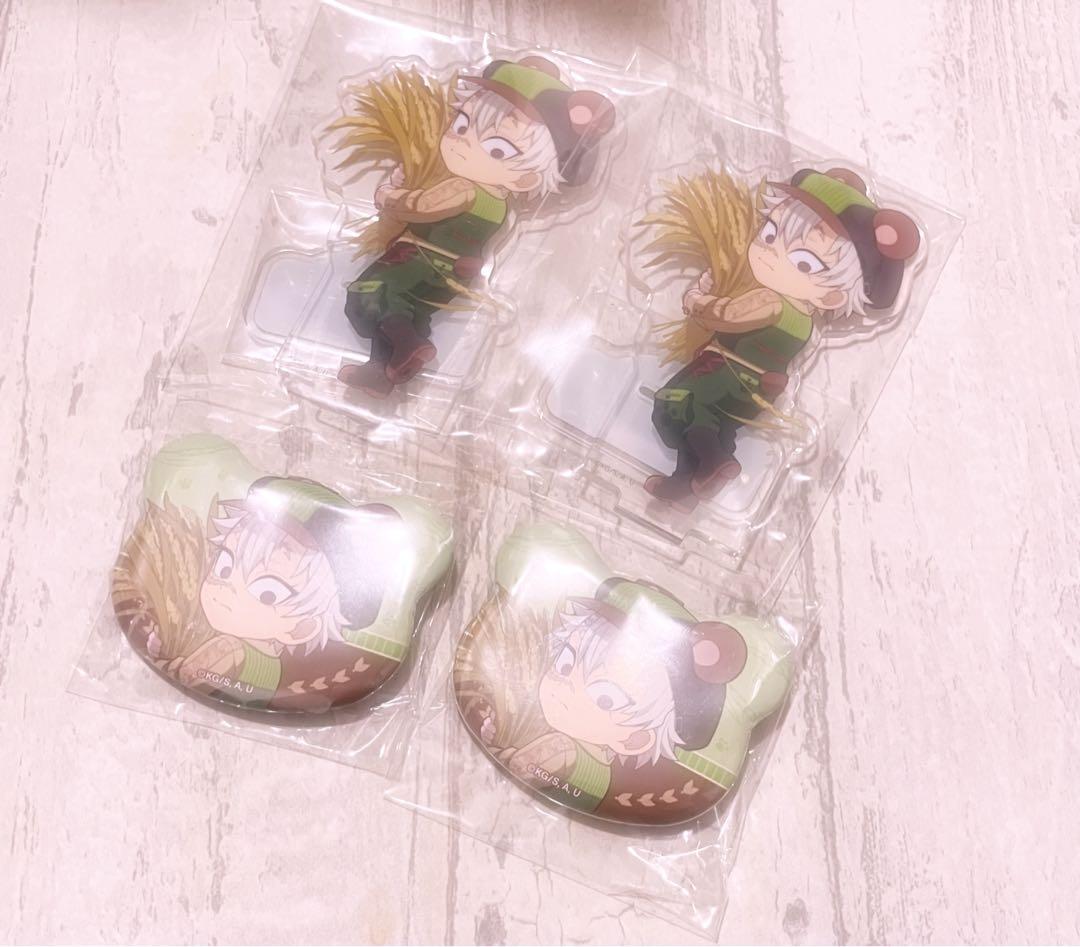 鬼滅の刃　実りの秋まつり　アクリルスタンド　缶バッジ　不死川実弥