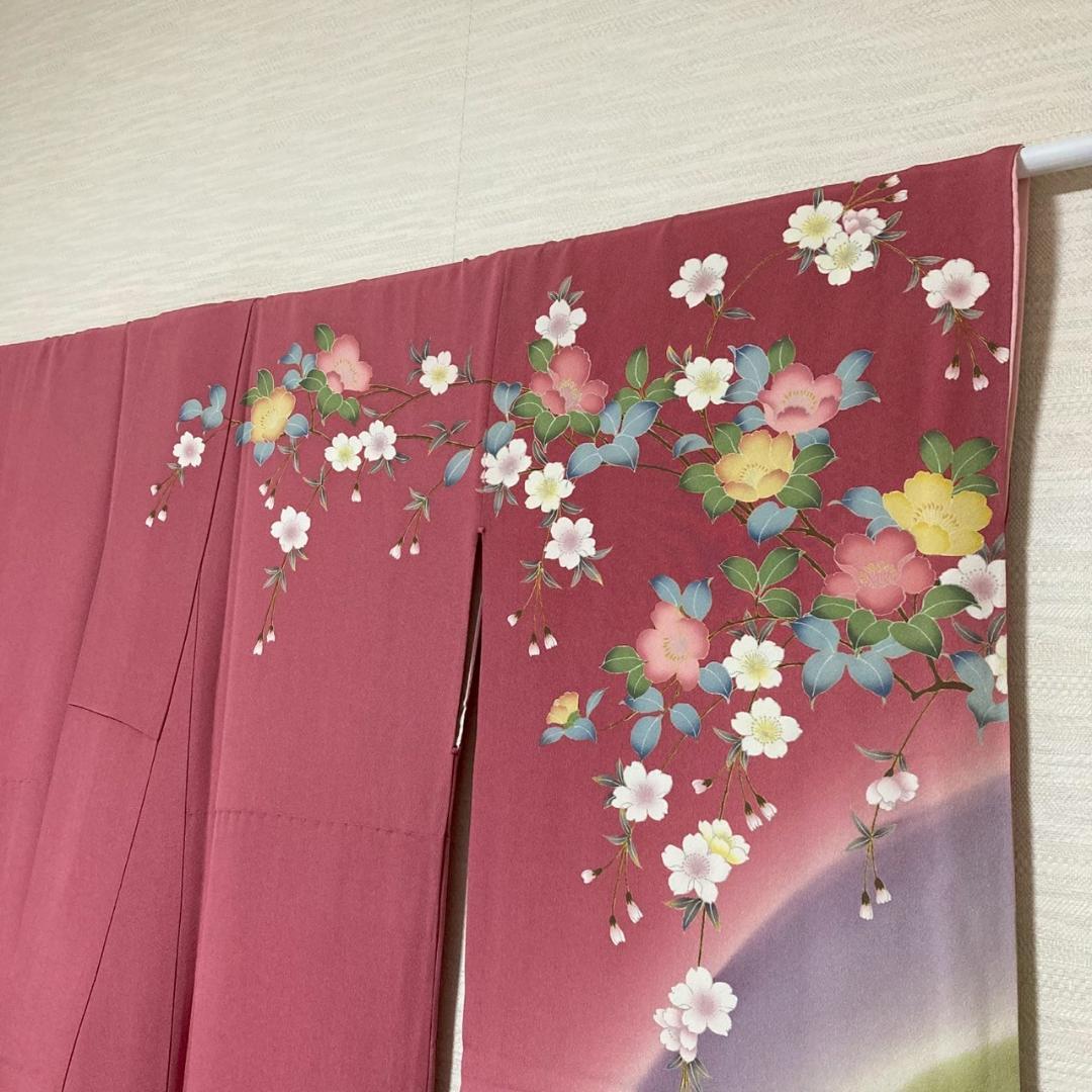 KA1930 振袖 身丈166cm 正絹 着物 成人式 トールサイズ