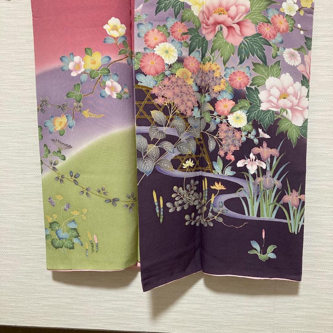 KA1930 振袖 身丈166cm 正絹 着物 成人式 トールサイズ