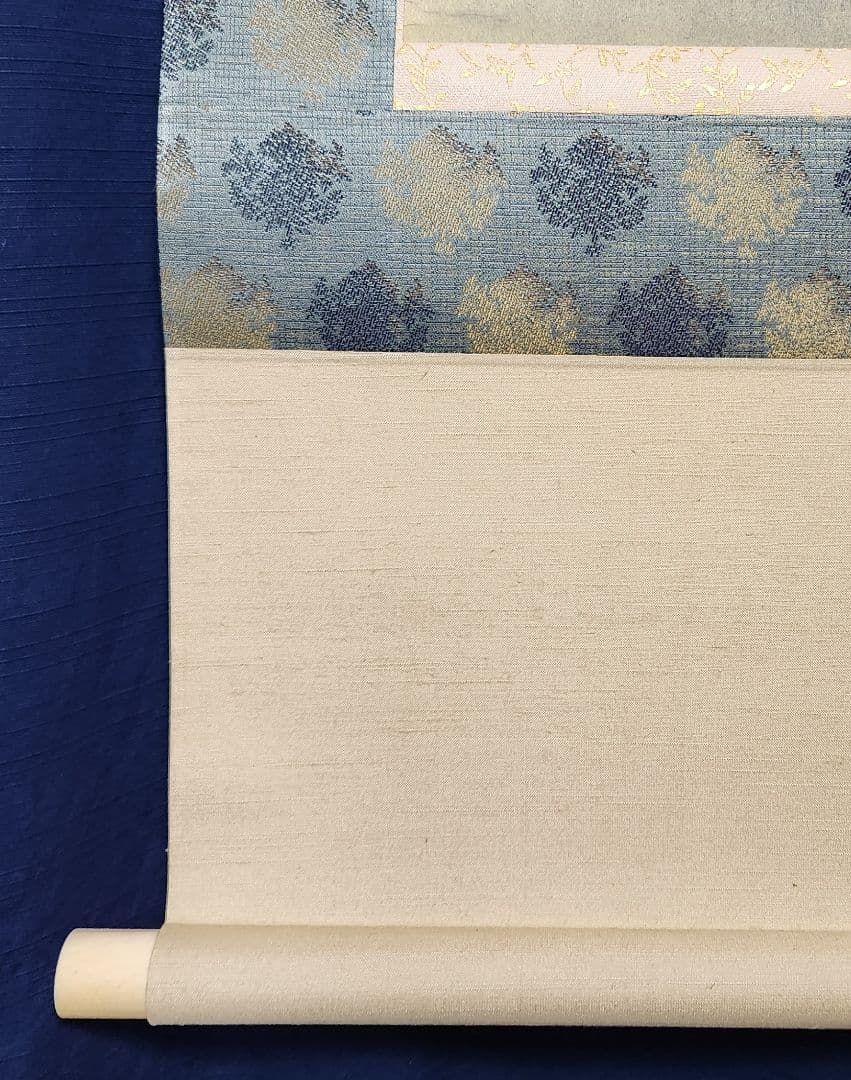 【薔薇図】川上拙以 2631 バラ静物 共箱二重箱 掛け軸　肉筆