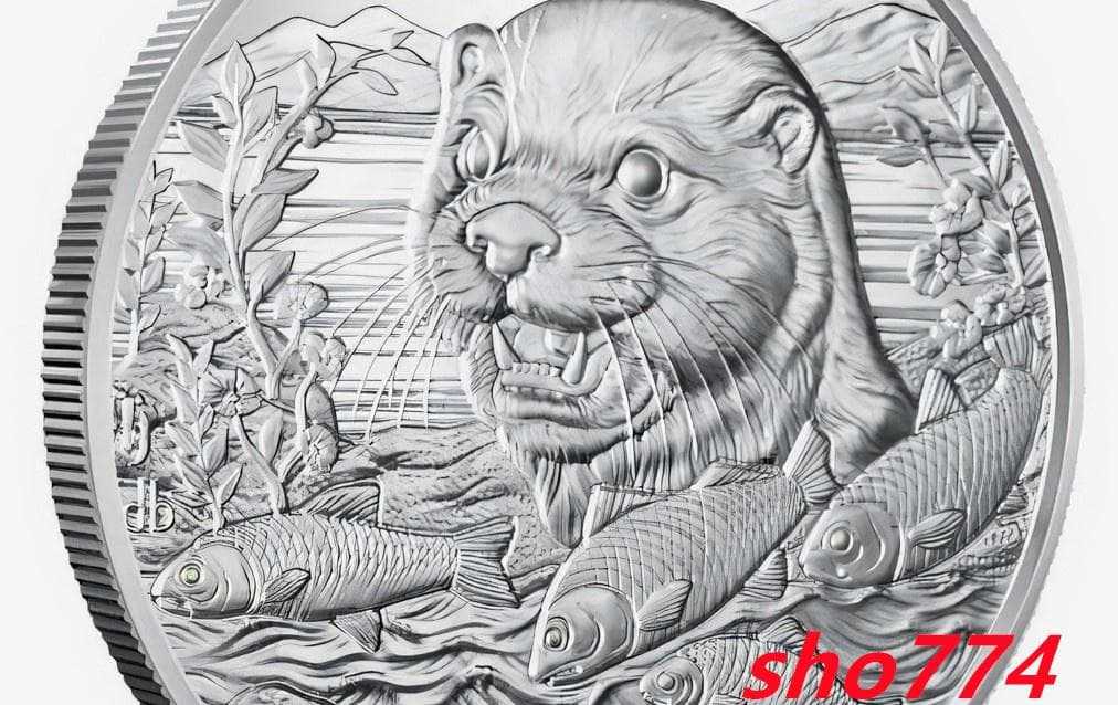 2024年1オンスproof銀貨カワウソ1オンス銀貨　発行数5千枚　極希少！
