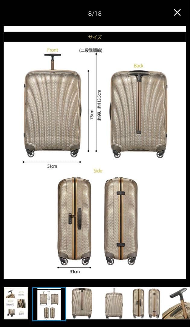 Samsonite スーツケース 94L 大型 10周年限定品