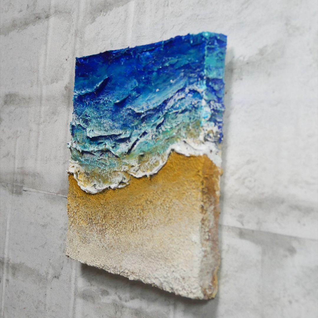 油絵 油彩 油彩画 絵 絵画 【海と波】