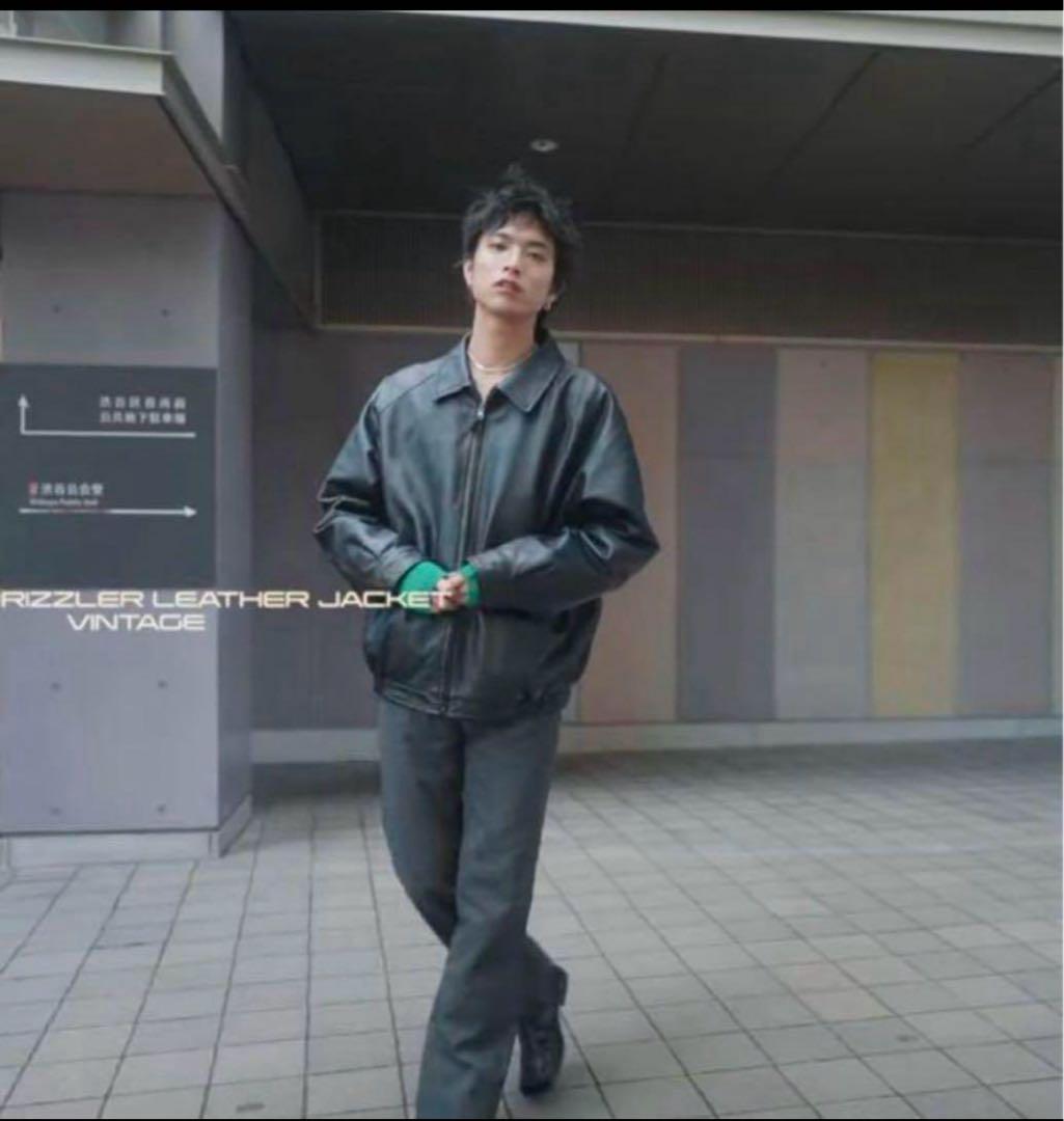 ヴィンテージ ラムレザー ジャケット シングル 深水光太 本革