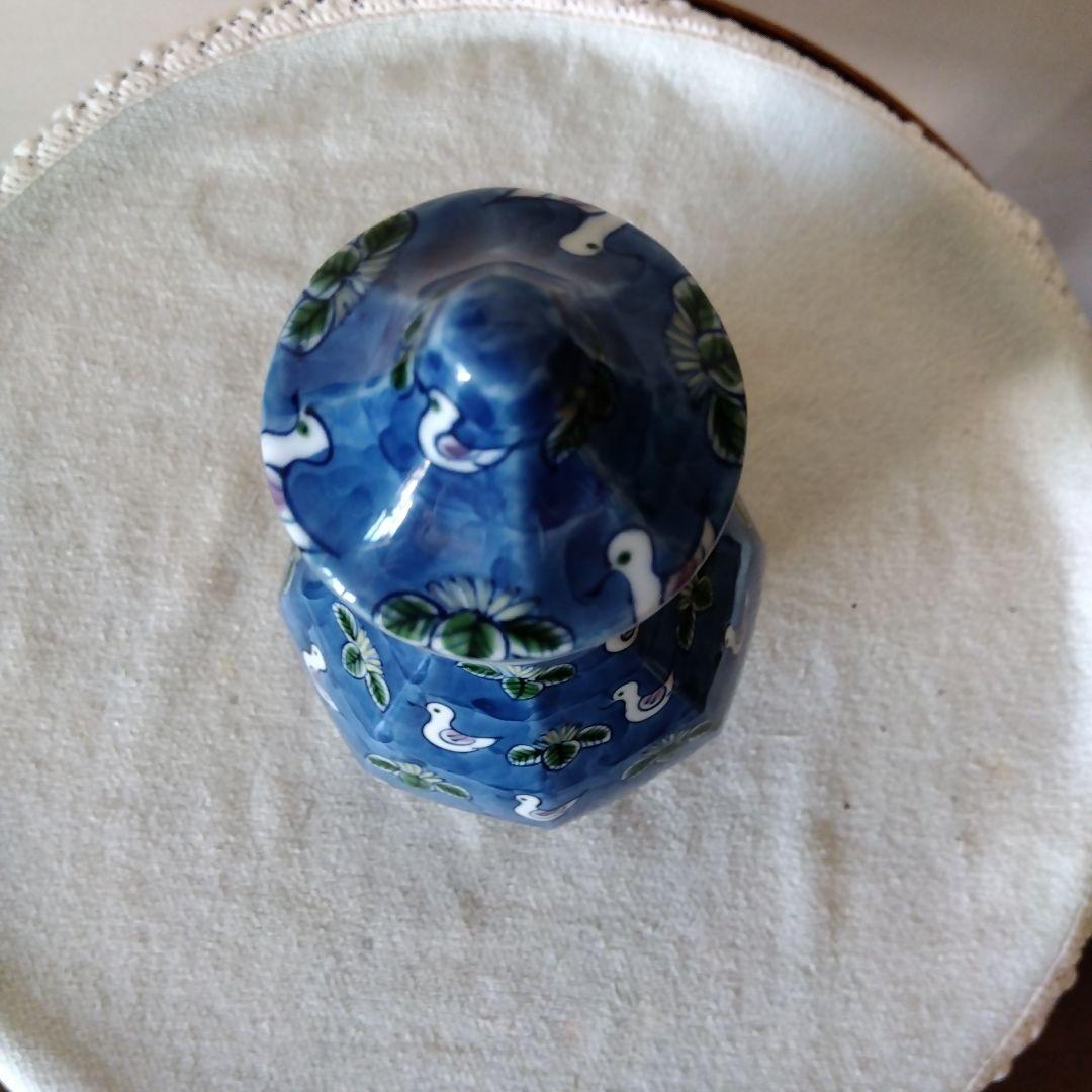 【特別割引】源右衛門窯染錦水鳥図酒瓶