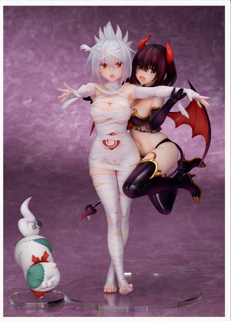 あやかしトライアングル 風巻祭里＆花奏すず＆シロガネ 完成品フィギュア