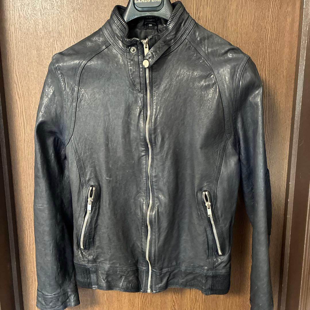 シングルレザージャケット　羊革　韓国　新品