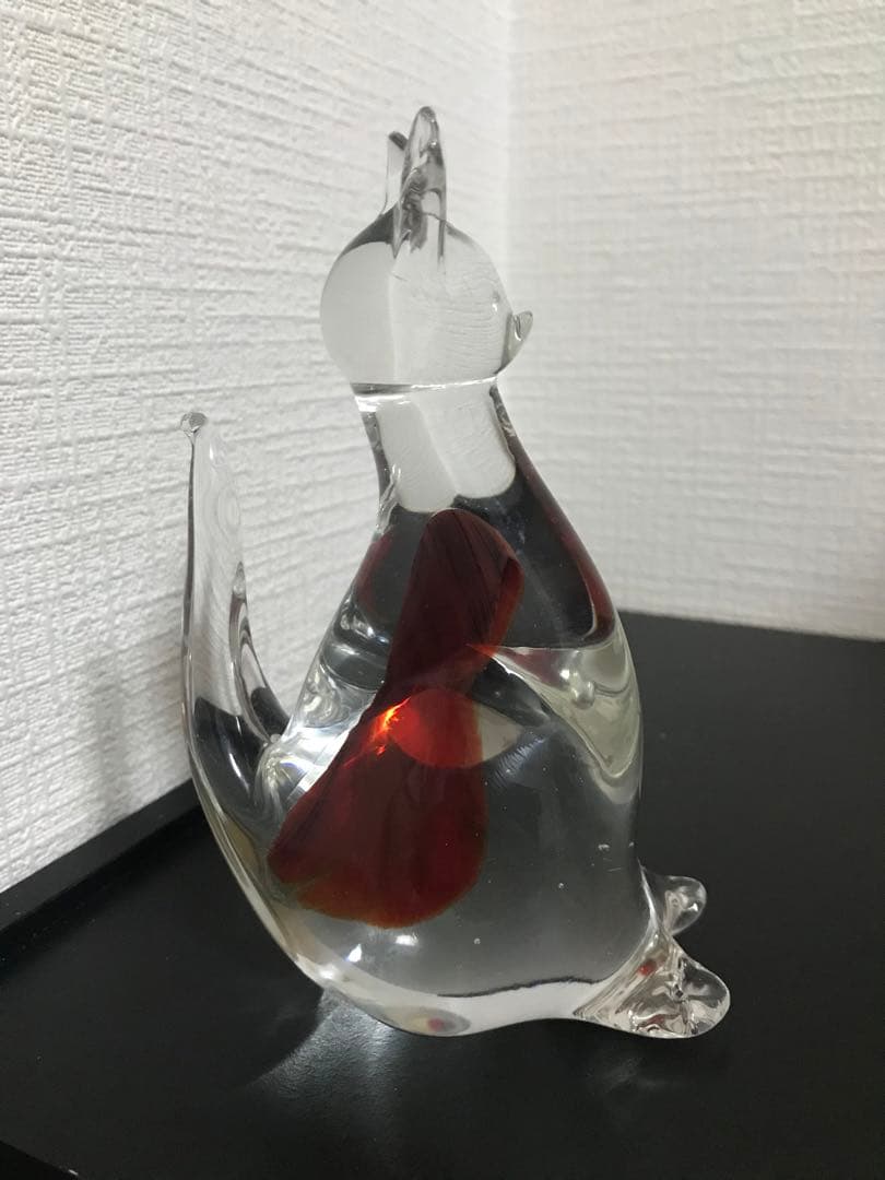 ベネチアンガラス Murano ムラノ　ムラーノ　猫　キャット　2点セット