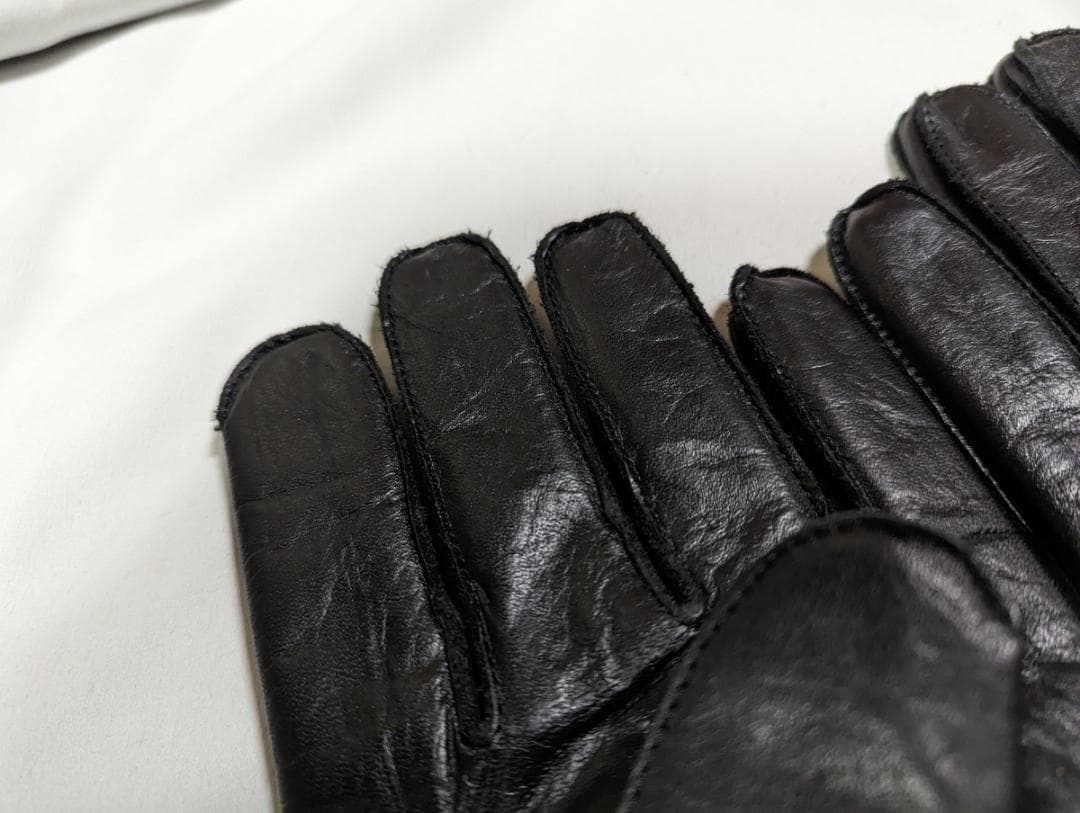 希少 新品 英国製 イギリス製 革手袋 ブラック 黒 ヴィンテージ