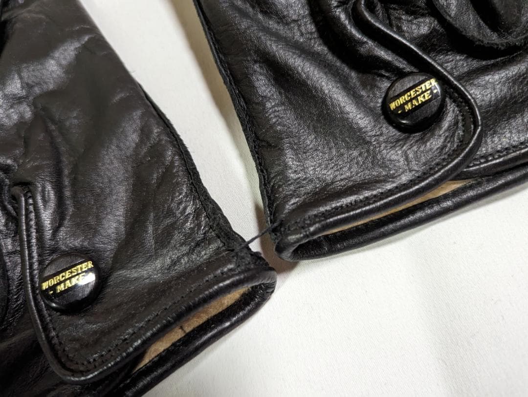 希少 新品 英国製 イギリス製 革手袋 ブラック 黒 ヴィンテージ