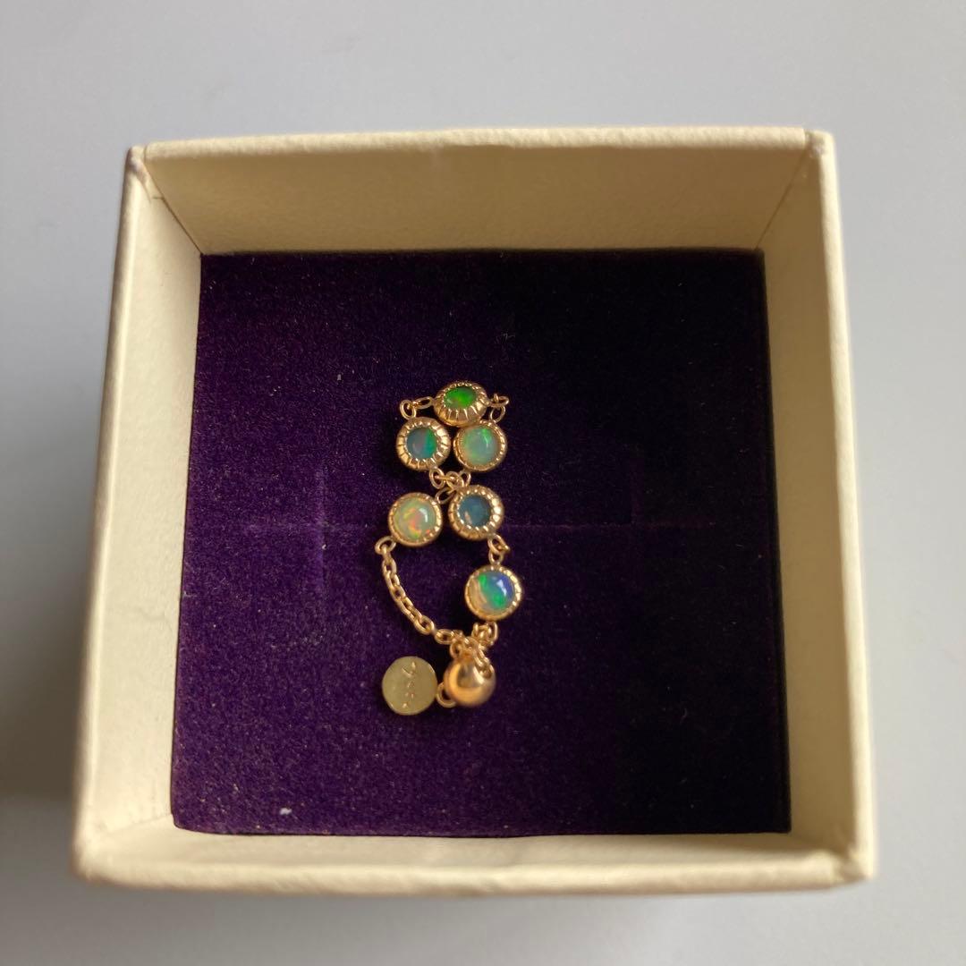 agete 10K オパール ゴールドリング