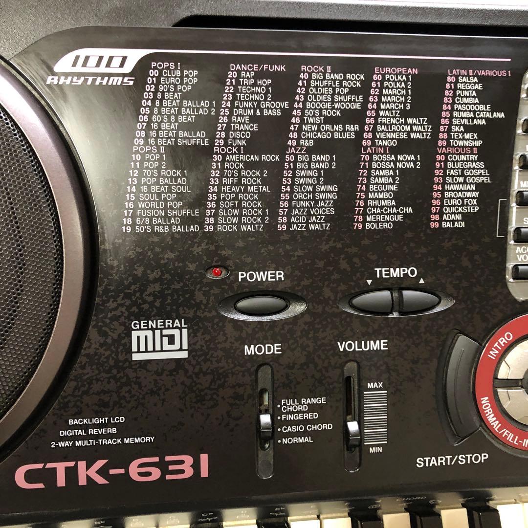 CASIO キーボード 電子ピアノ CTK-631　61鍵盤　（458）