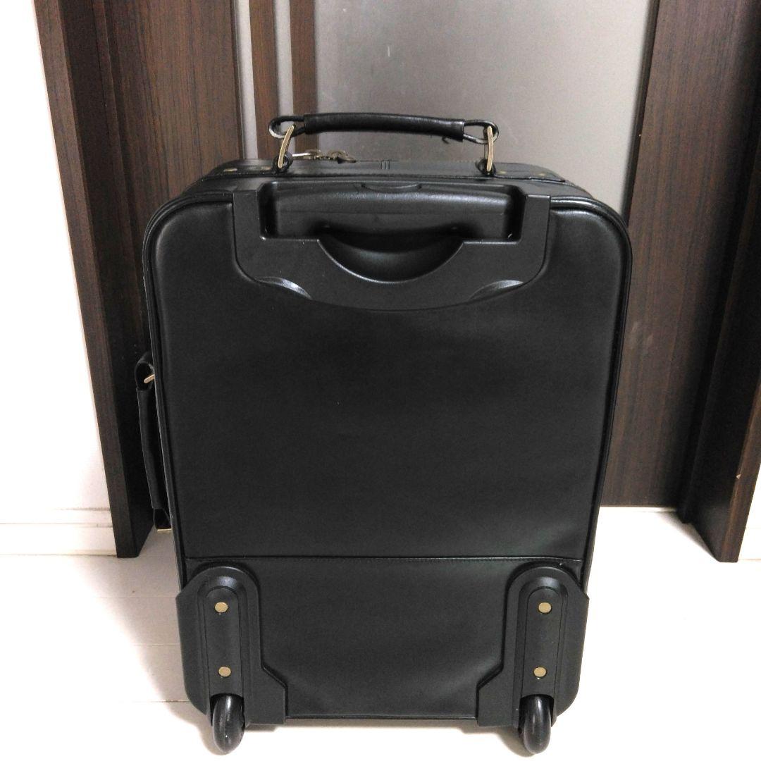 デキる男のブラックオールレザー　メンズキャリーバッグ