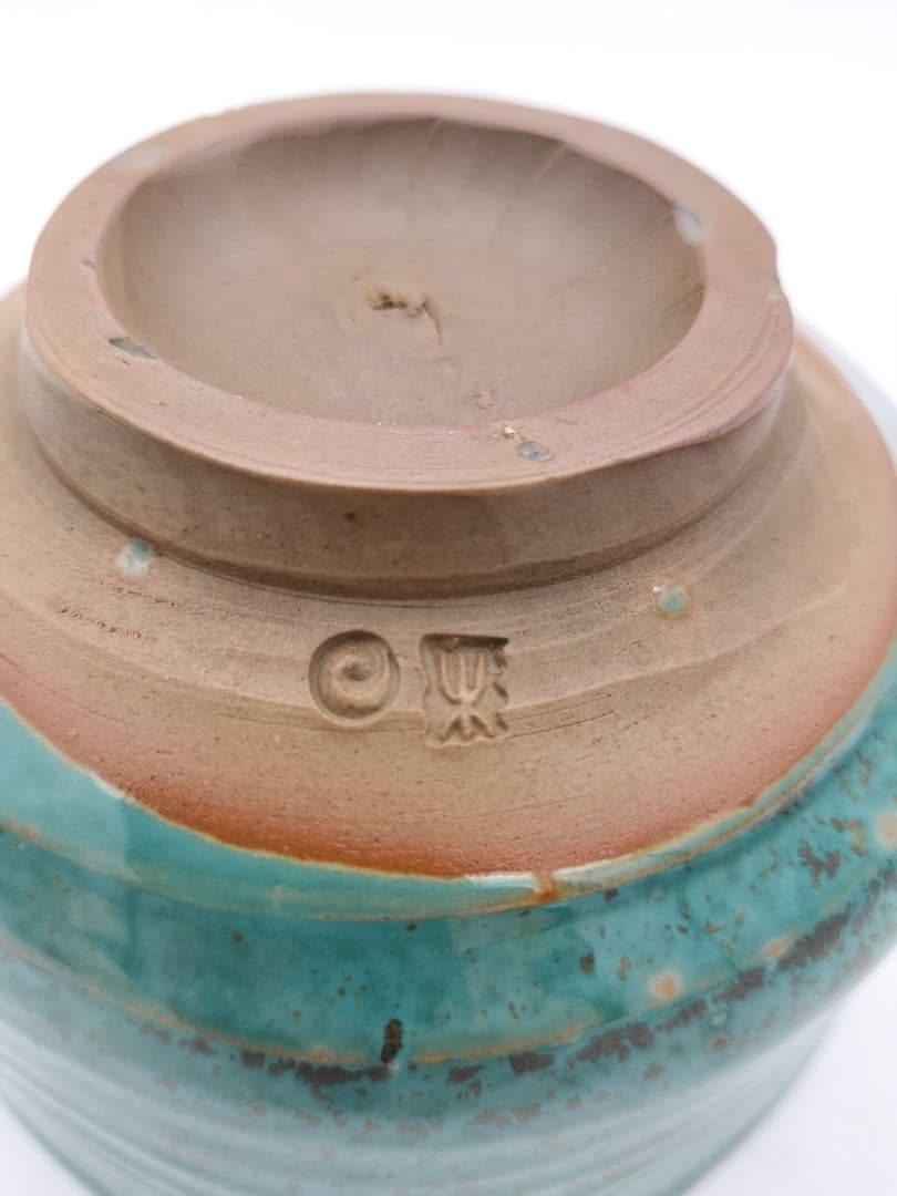 c487 茶碗 上野焼 15代熊谷紅陽 遠州七窯　木箱 茶道具 古物