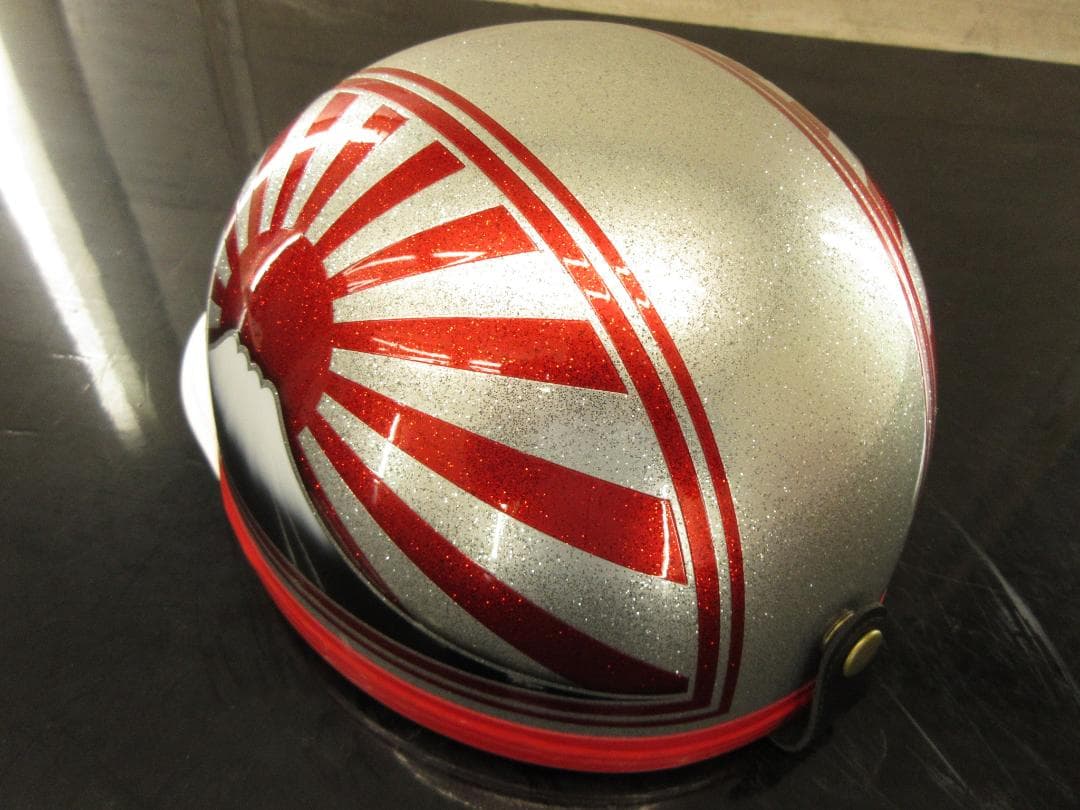 送料込！！カスタムコルク半　富士日章　銀ラメ赤　最安値003