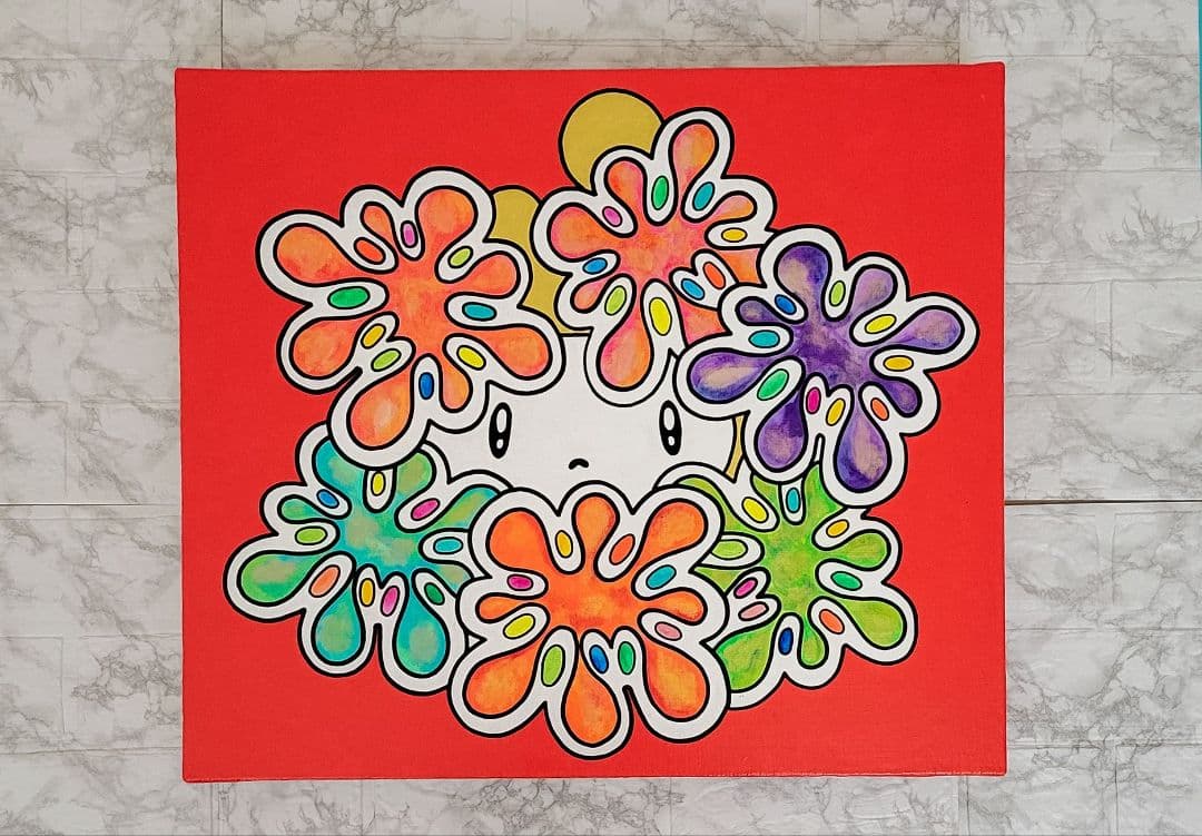 ★鈴木哲也★F10(530×455mm)アクリル原画1点物★送料無料#129