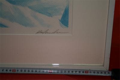 ★国仲真由美★綺麗なリトグラフ★『卓上の静物：ガラス花瓶の花束とりんご』です。★