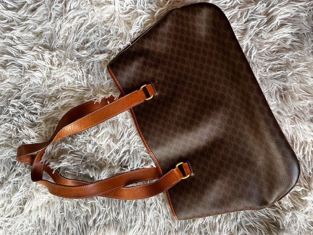 Cute　CELINE ブラウンレザーショルダーバッグ