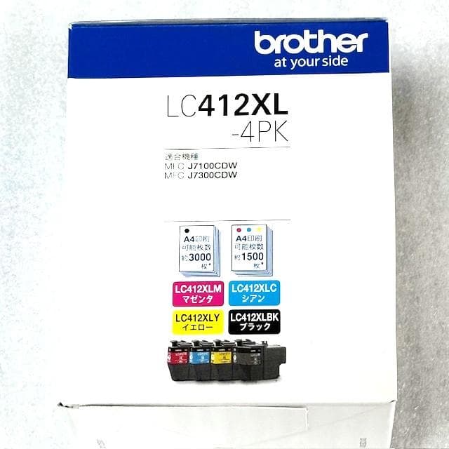 【brother純正】 インクカートリッジ4色パックLC412X-4PK