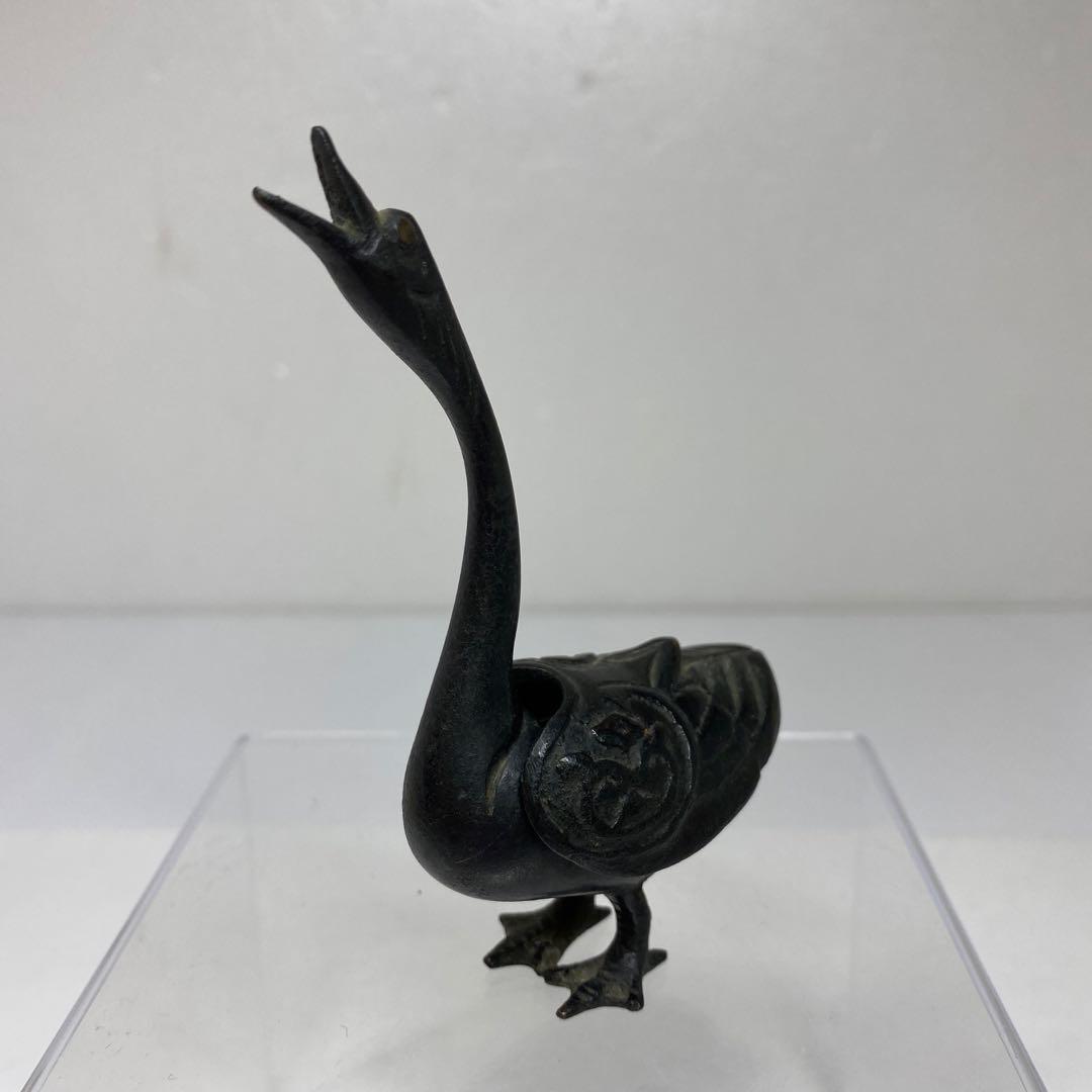 古銅　カモ　香炉　121g トトチ　東さ7-0330☆2F