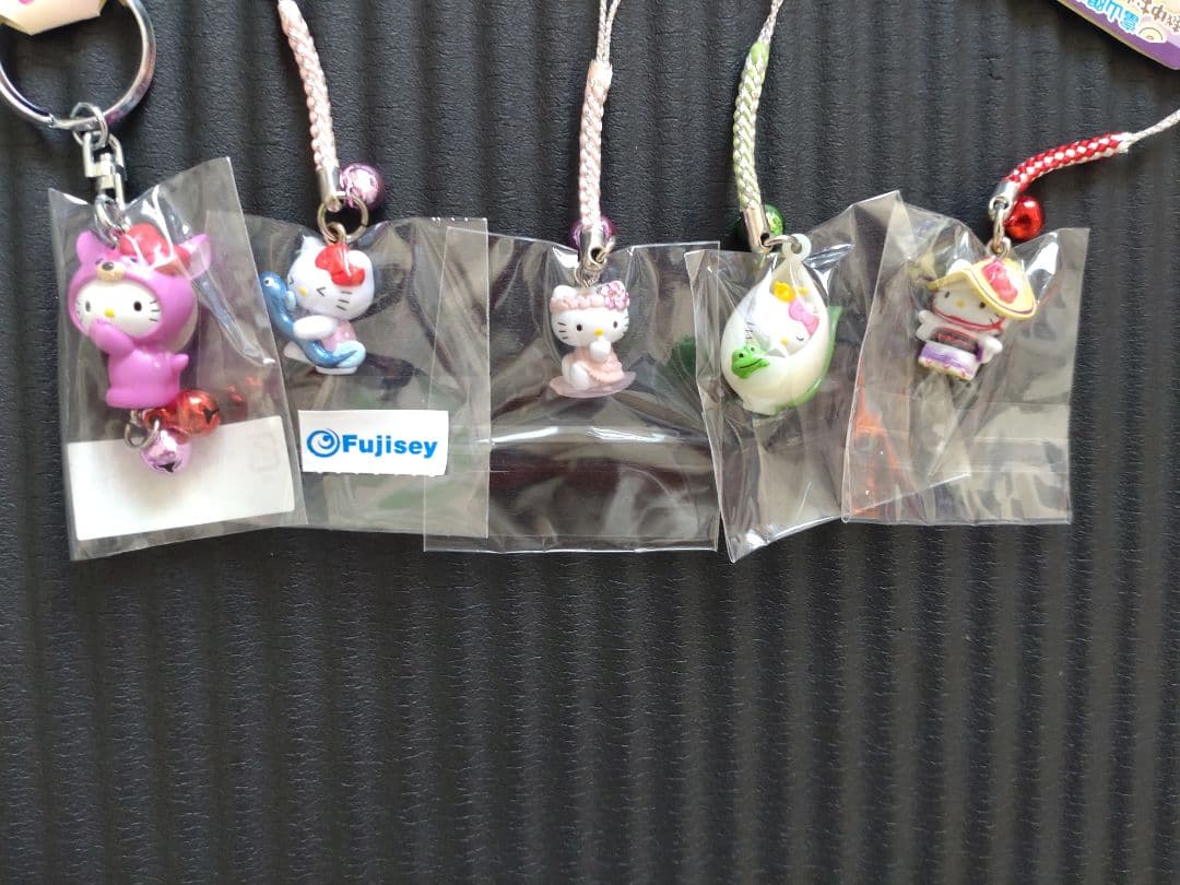 ハローキティストラップ 50個セット(おまけ①おまけ②付き)