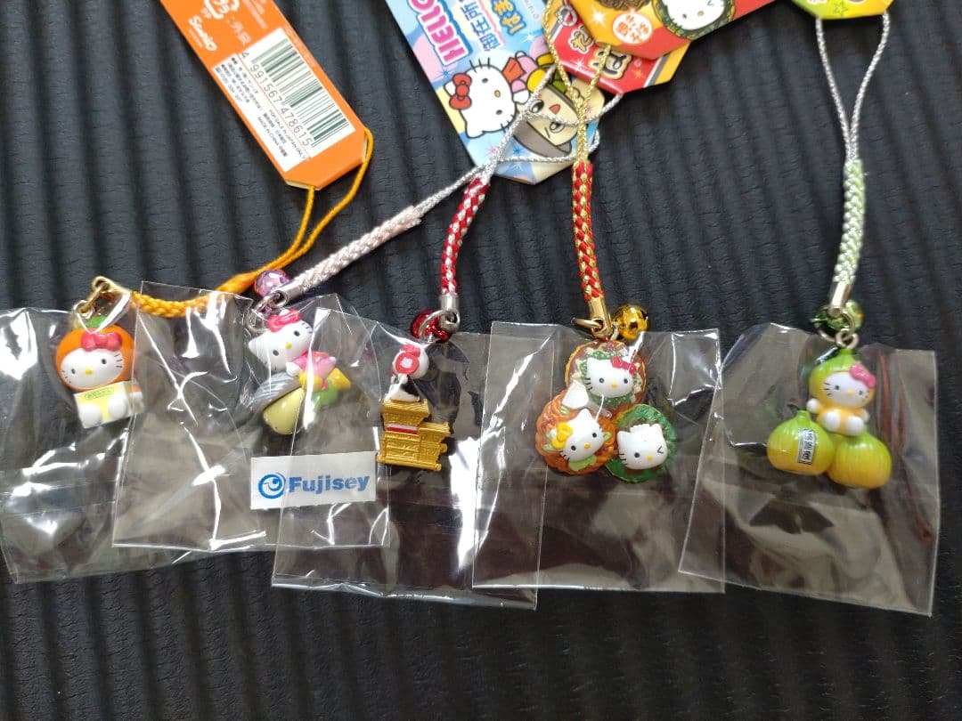 ハローキティストラップ 50個セット(おまけ①おまけ②付き)