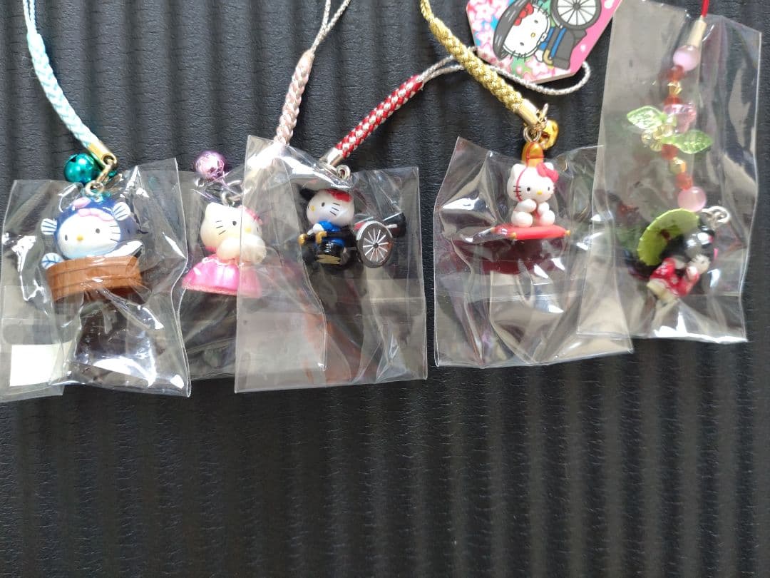 ハローキティストラップ 50個セット(おまけ①おまけ②付き)