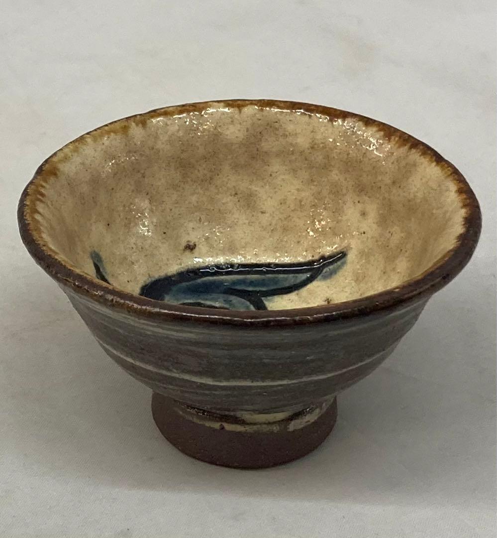 B162s  金城次郎作　徳利・盃セット　1組　壺屋焼　沖縄　人間国宝　酒器　魚