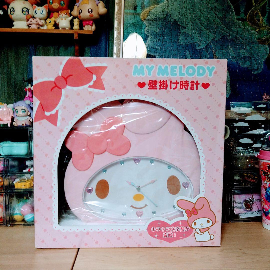 サンリオ　マイメロディ　フェイス型　掛け時計