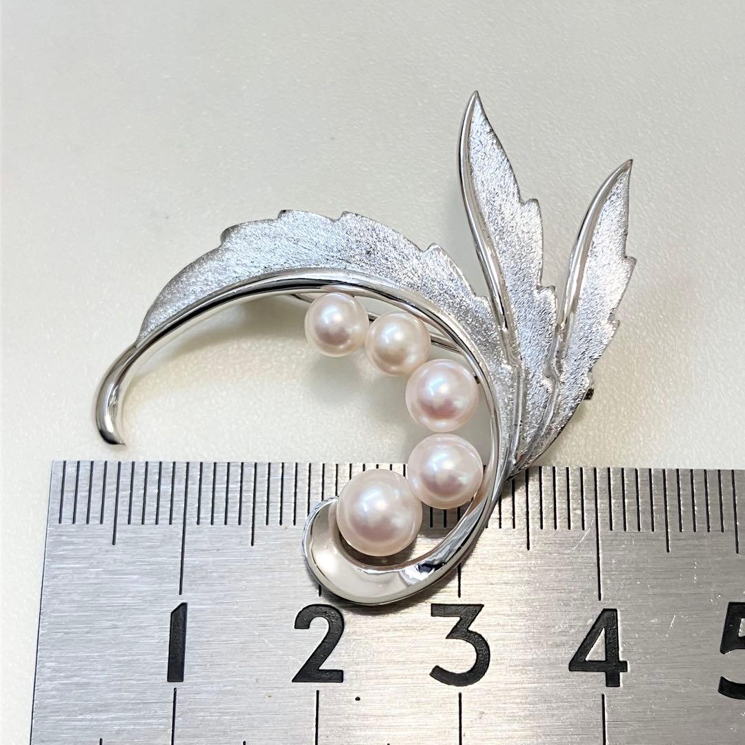ミキモト✨ブローチ パール フォーマル 5珠 皇室御用達