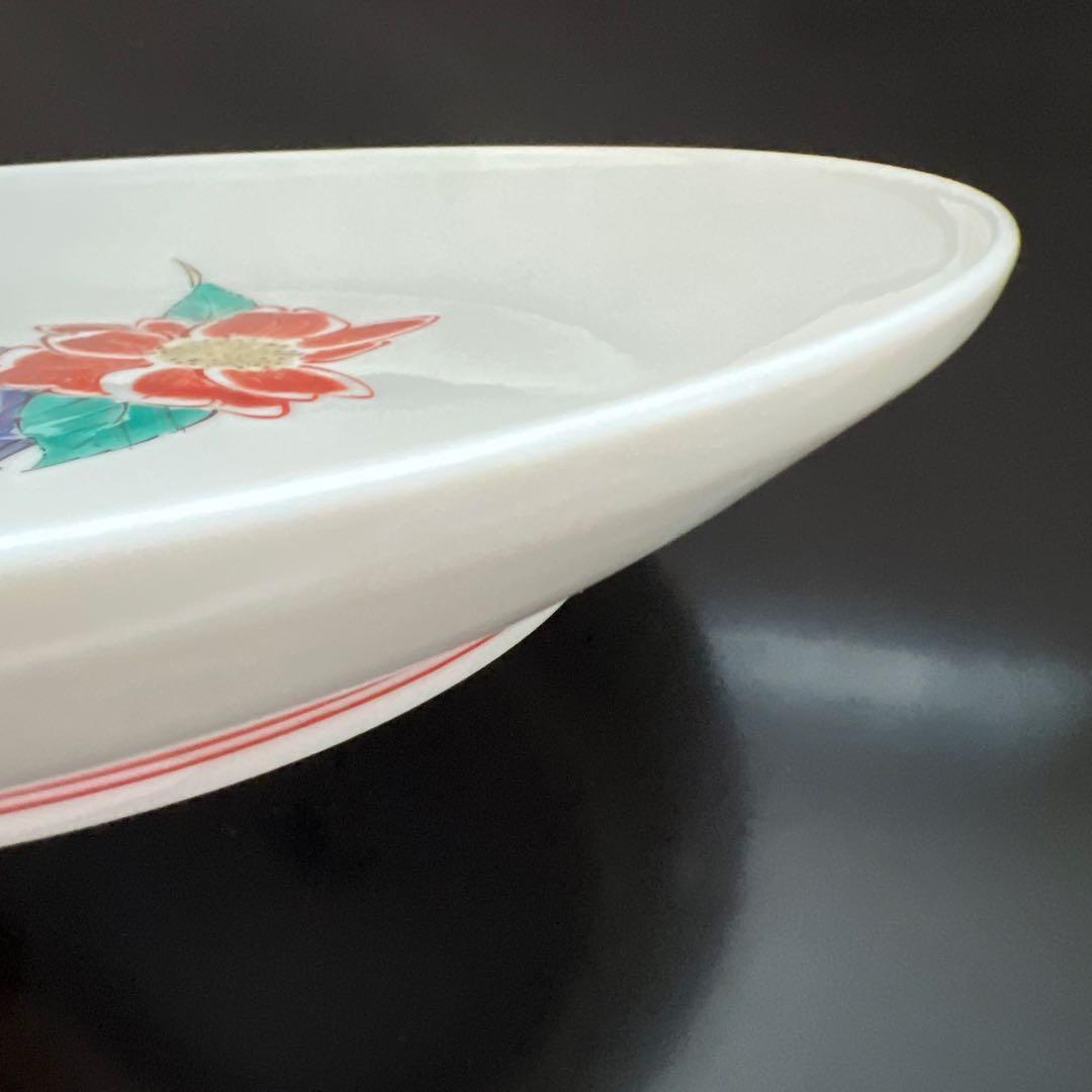 十三代 酒井田柿右衛門　飾り皿　皿　椿絵