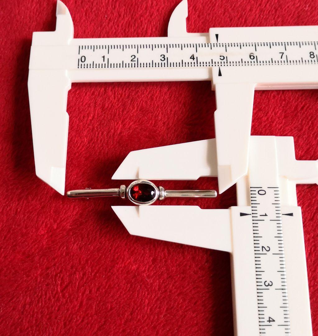 ヴィンテージ シルバー製 ブローチ 宝石 ガーネット アールデコフォルム 697