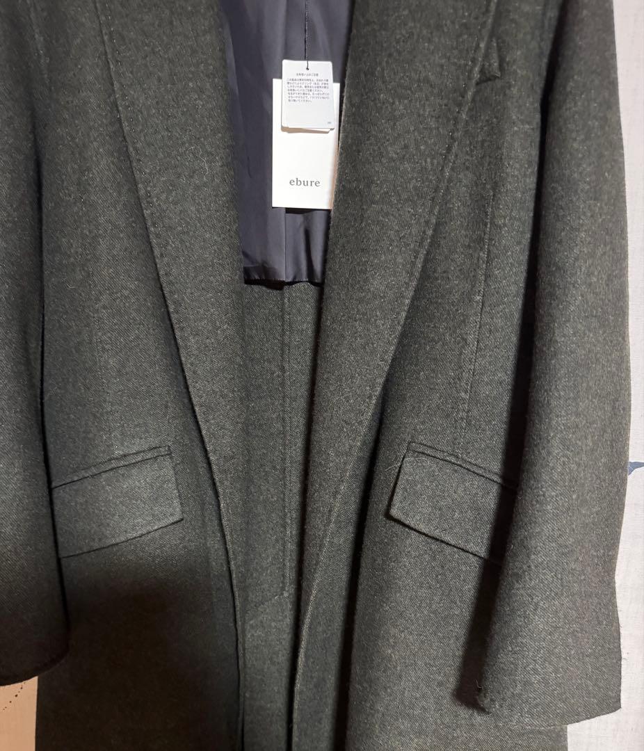 ebure エブール 新品タグ付 ファインウールリバーコート