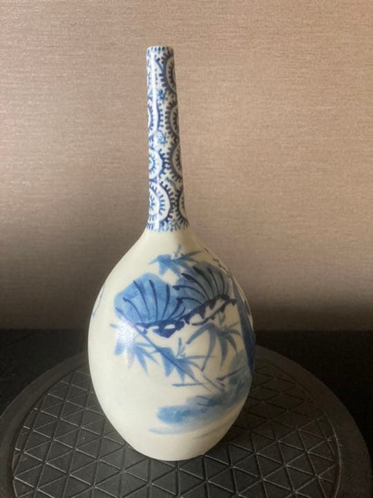 古伊万里鶴首徳利／花瓶・一輪挿し・骨董・アンティーク・レトロ・江戸