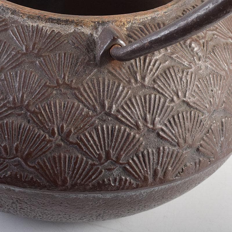 煎茶道具　南部鉄器　松葉文　鉄瓶　鉄釜　V　8339