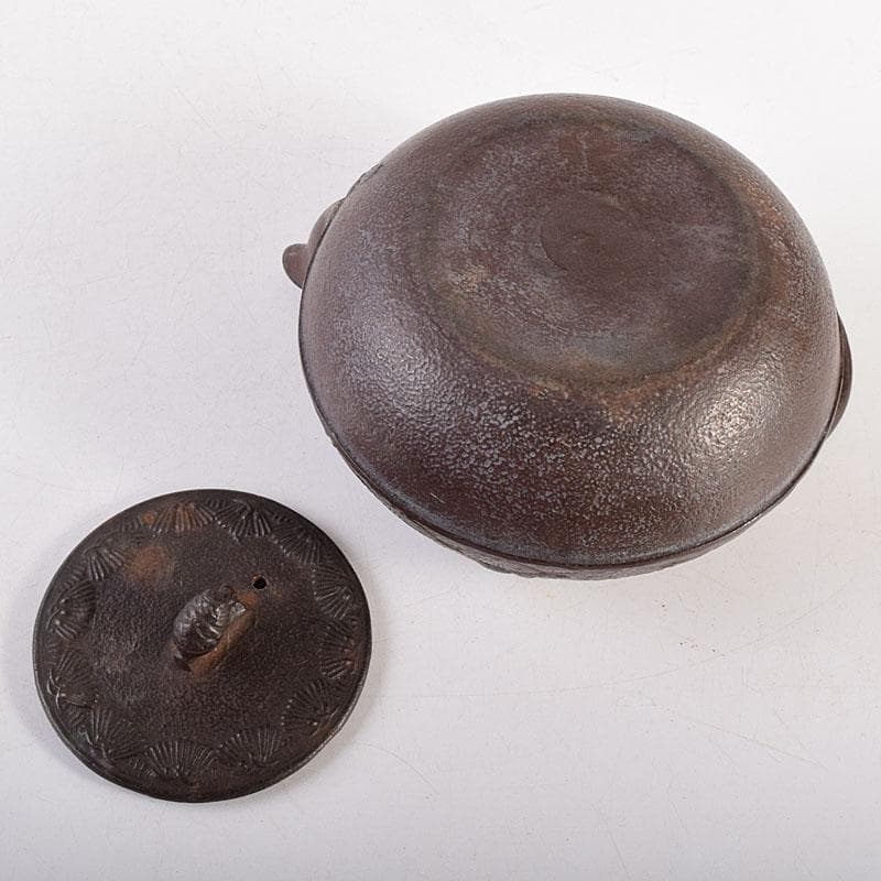 煎茶道具　南部鉄器　松葉文　鉄瓶　鉄釜　V　8339