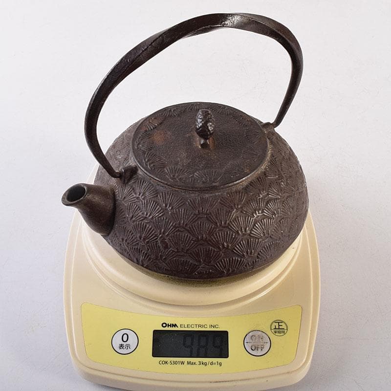 煎茶道具　南部鉄器　松葉文　鉄瓶　鉄釜　V　8339