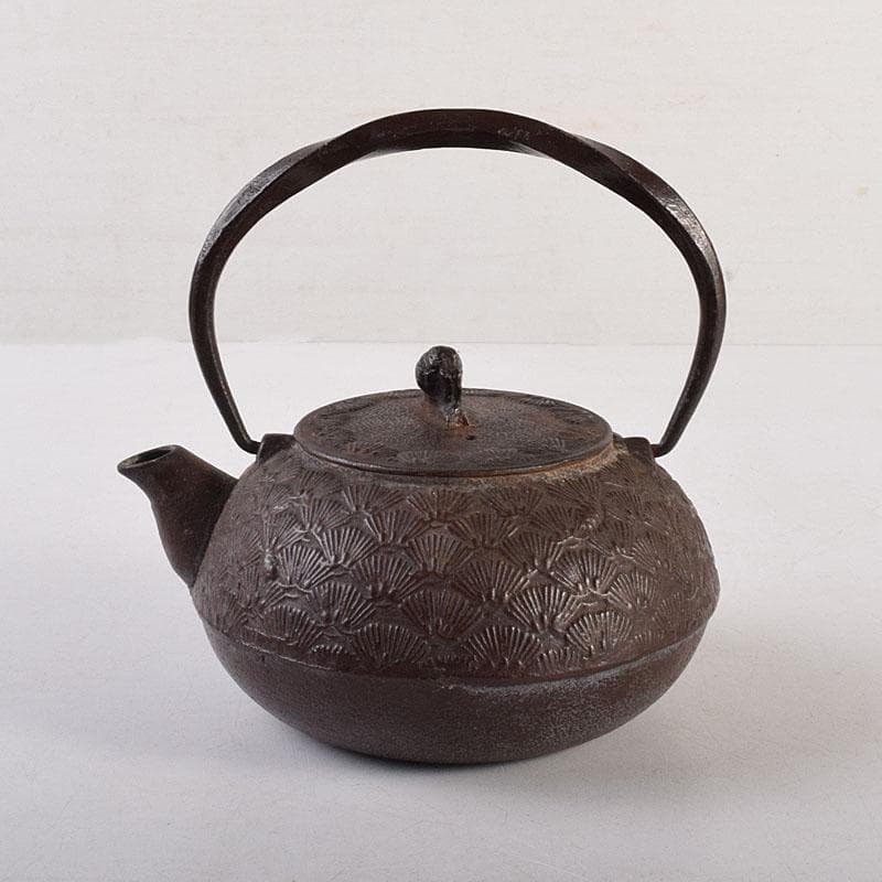 煎茶道具　南部鉄器　松葉文　鉄瓶　鉄釜　V　8339