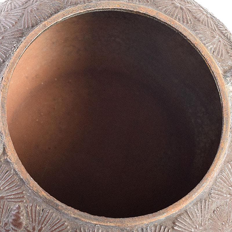 煎茶道具　南部鉄器　松葉文　鉄瓶　鉄釜　V　8339