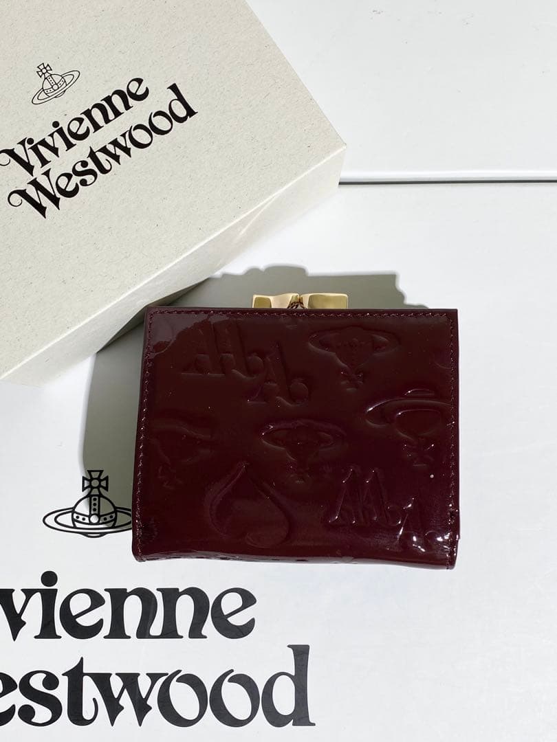 Vivienne Westwood バーガンディ三つ折り財布