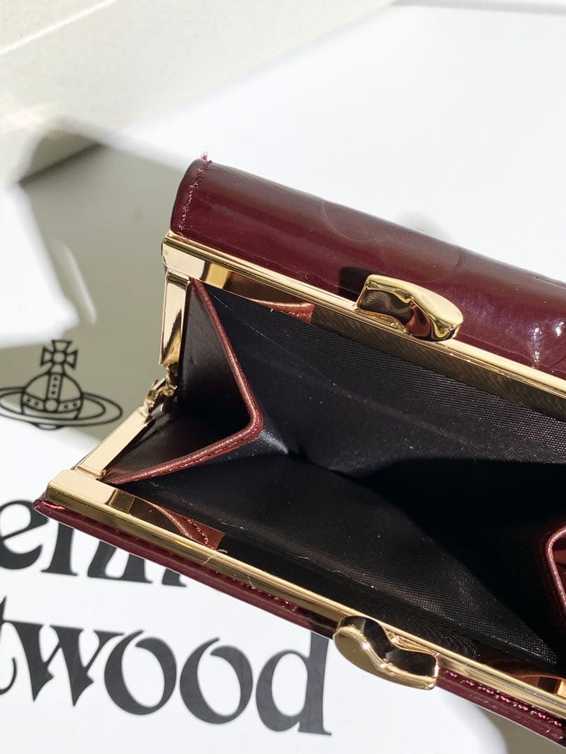 Vivienne Westwood バーガンディ三つ折り財布
