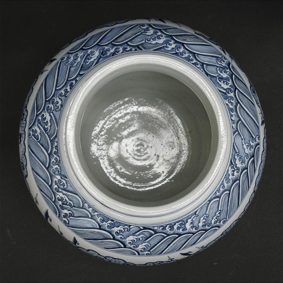 中国美術 中国古玩 特大染付花瓶 花生 飾壷 唐物 磁器 陶芸 古美術品