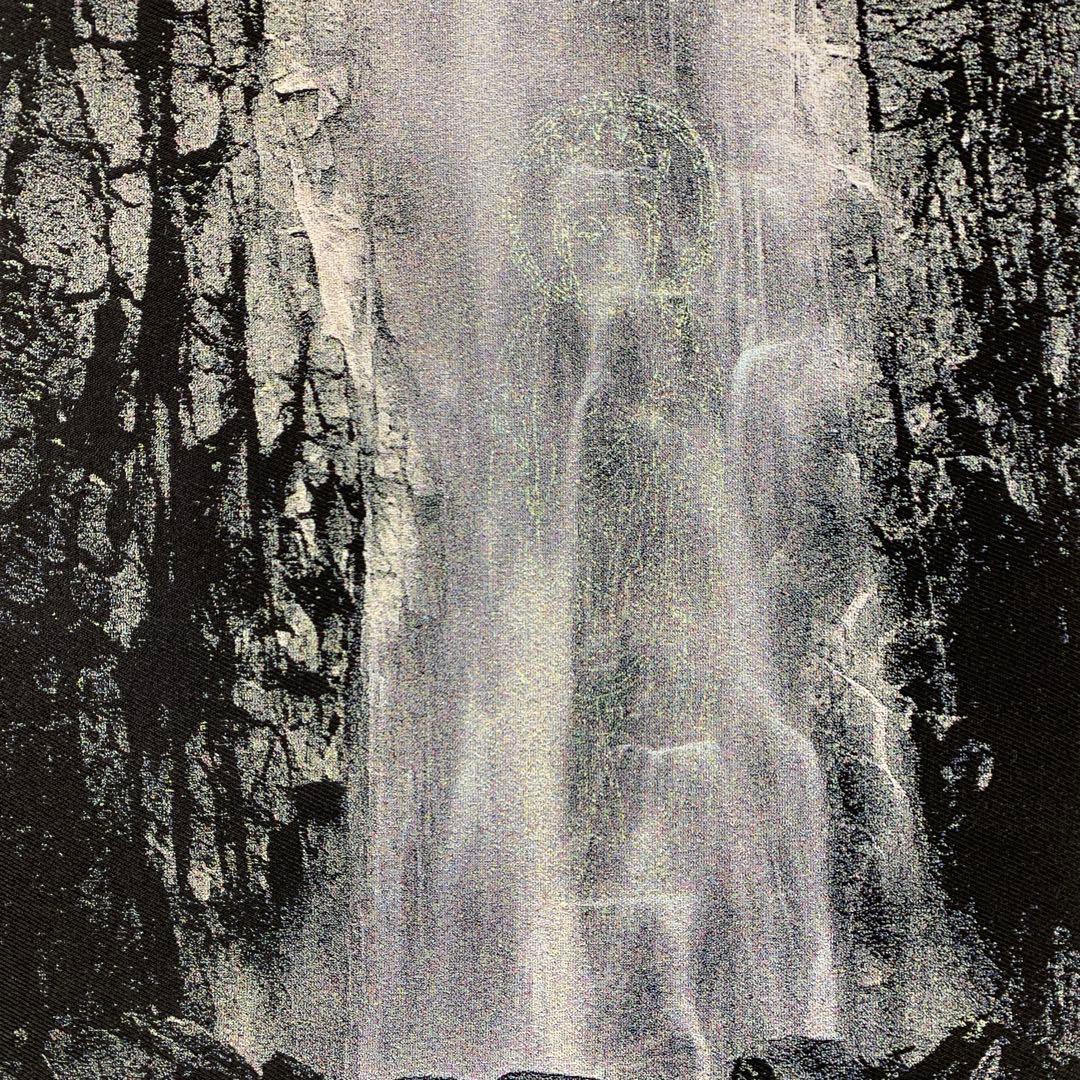 美品 掛け軸 西陣織 那智の滝 観音出現図 太巻き付 西国三十三所