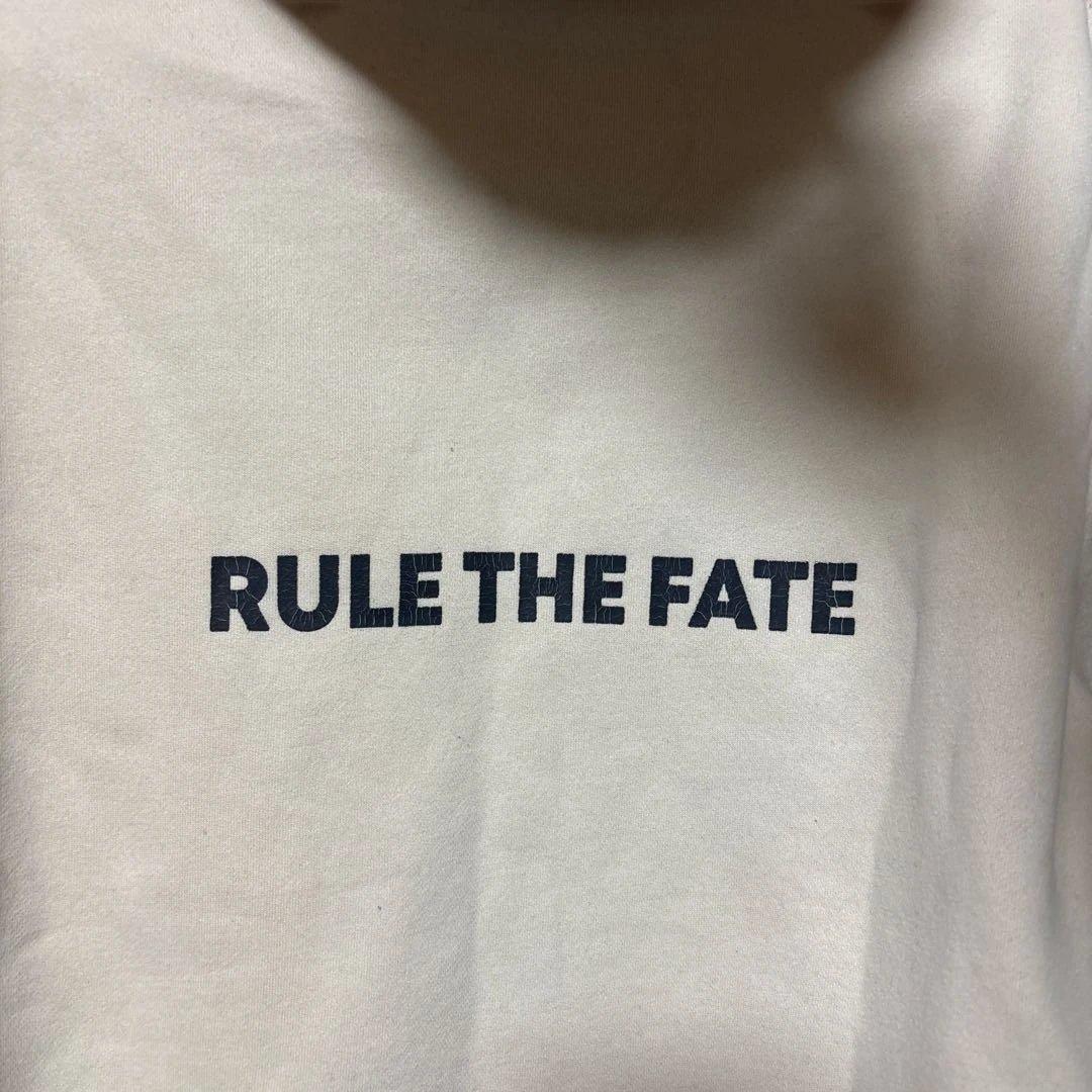 ☆セールRULE THE FATE 裏起毛ダメージ加工フーディー ベージュ