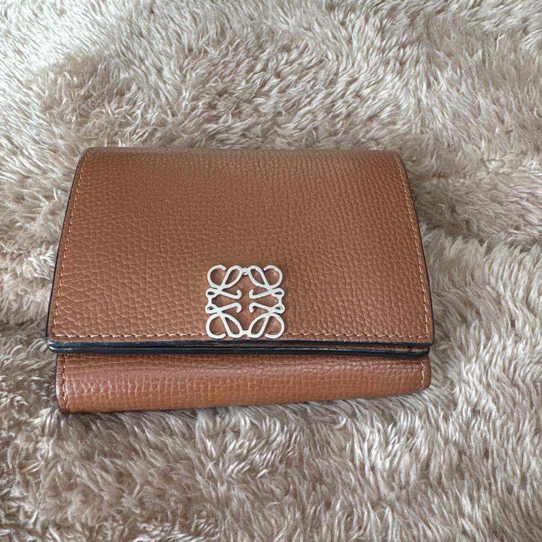 LOEWE ブラウン 三つ折り財布