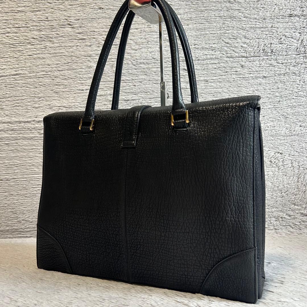 JRA認定　シャークスキン　鮫革　ビジネスバッグ　ブリーフケース